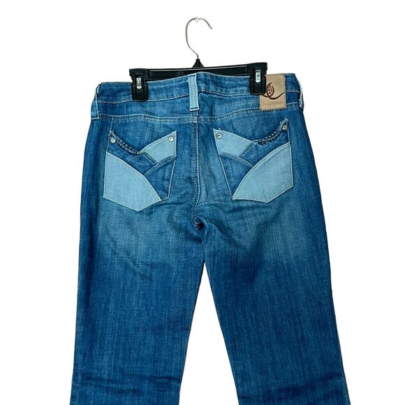 hippie women wide leg denim jeans sz 26 style 449 - Picture 4 of 10